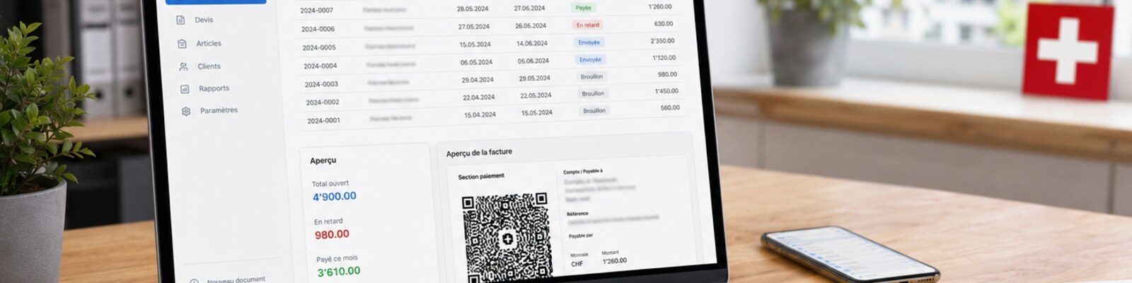 Application de facturation · Swiss QR-Bill - SimpleFacture
